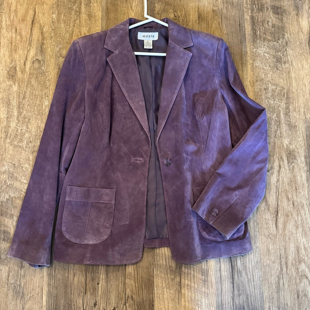 Vintage purple suede blazer